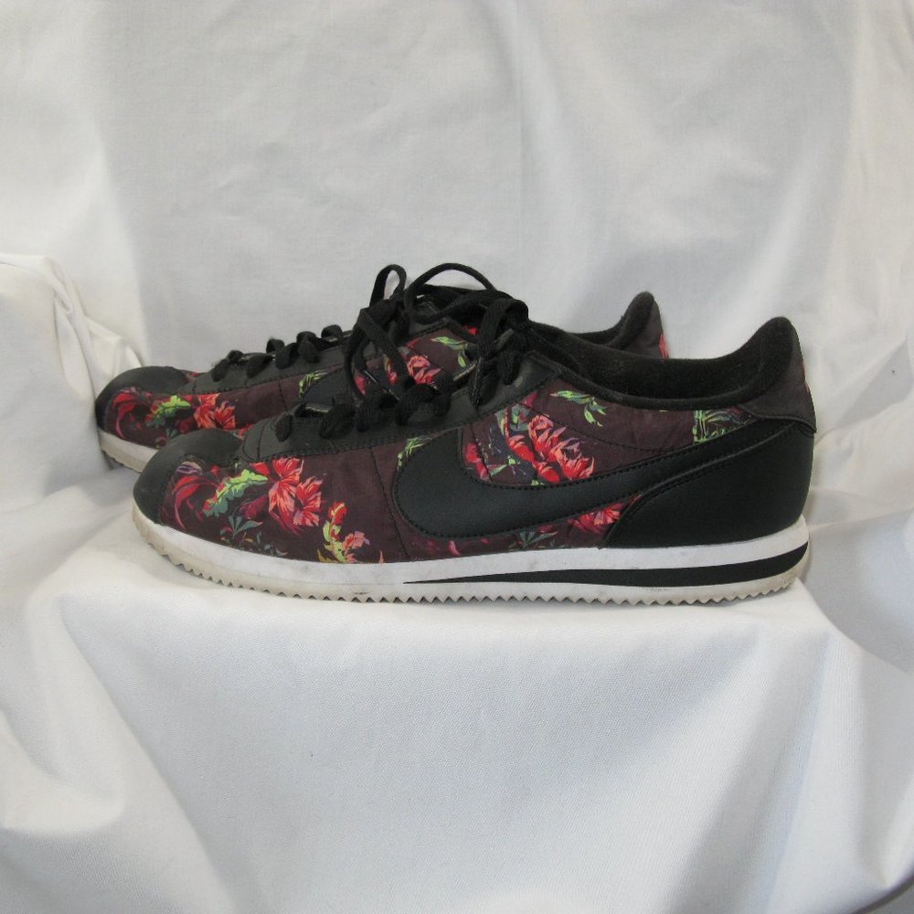 Nike Cortez Retro Sneakers - Leather and Nylon Floral - Men's Size 13